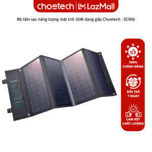 Bộ sạc năng lượng mặt trời 40W Choetech SC006 di động có thể gấp gọn (Hàng chính hãng)