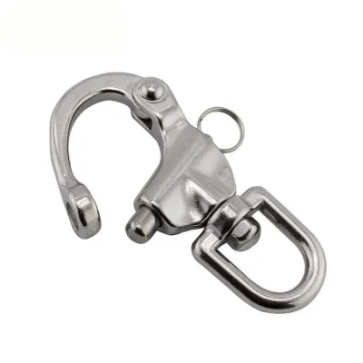 316 Stainless Steel Swivel Shackle Quick Release Swivel Snap Hook 70mm Boat Chain Shackle