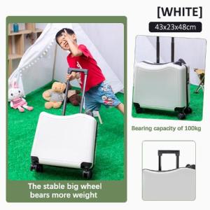 Multifunctional Trolley Case/Little Yellow Duck Fashionable Trendy Suitcase/Children Can Sit 22-Inch Suitcase Case