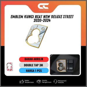EMBLEM KUNCI MOTOR BEAT NEW DELUXE STREET 2020-2024 SCOOPY GENIO BAHAN AKRILIK