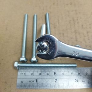 BAUT MUR KUNCI 10 M6X75 PANJANG 75CM PUTIH M6 X 75 75 CM 75MM 75 MM DIAMETER DRAT 6MM BAUD 6X75 6 X 75 HEXA BOLT PITCH DRAT 1.0 GALVANIZ GALPANIS GALVANIS sekrup skrup