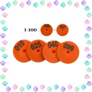 【Whisker Wonders】 Whisker 20/50/100Pcs Numbered Goat Sheep Pig Livestock Animal Ear Tags Labels Marks Livestock Ear Tag Anti Dropping Pig With Number