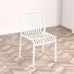 Furnimall PP Plastic Chair Armrest Cafe Chair Stackable Outdoor Backrest Chair Kerusi meja makan Dining Chair