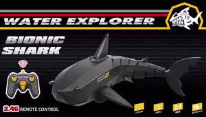 2.4กรัม RC ฉลามของเล่นเด็กของเล่นการควบคุมระยะไกลสัตว์รูปร่างอ่างอาบน้ำสระว่ายน้ำของเล่นไฟฟ้าสำหรับเด็ก S TUFF ฉลามเรือดำน้ำเด็กของขวัญ