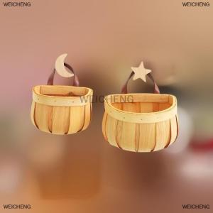 [COD] WEICHENG Kitchen Storage Basket With Handle Hanging Baskets For Living Room Fruit Sundries Organizer Home Decor Hand-woven Baskets