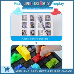 JiaShuo Baby Toy Puzzle Traffic Rush Hour Game Childrens Logical Thinking Car Educational Toys Parent-child Parking Lot Toys Desktop Game