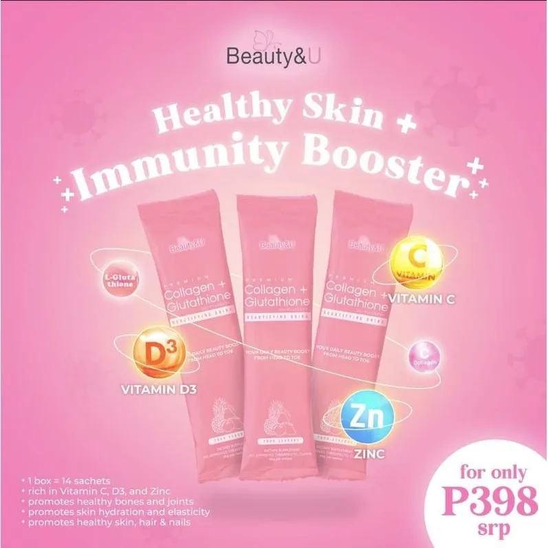 beauty&u collagen glutathione review Collagen & Glutathione Supplement Review: Get Glowing Skin Naturally main image 1