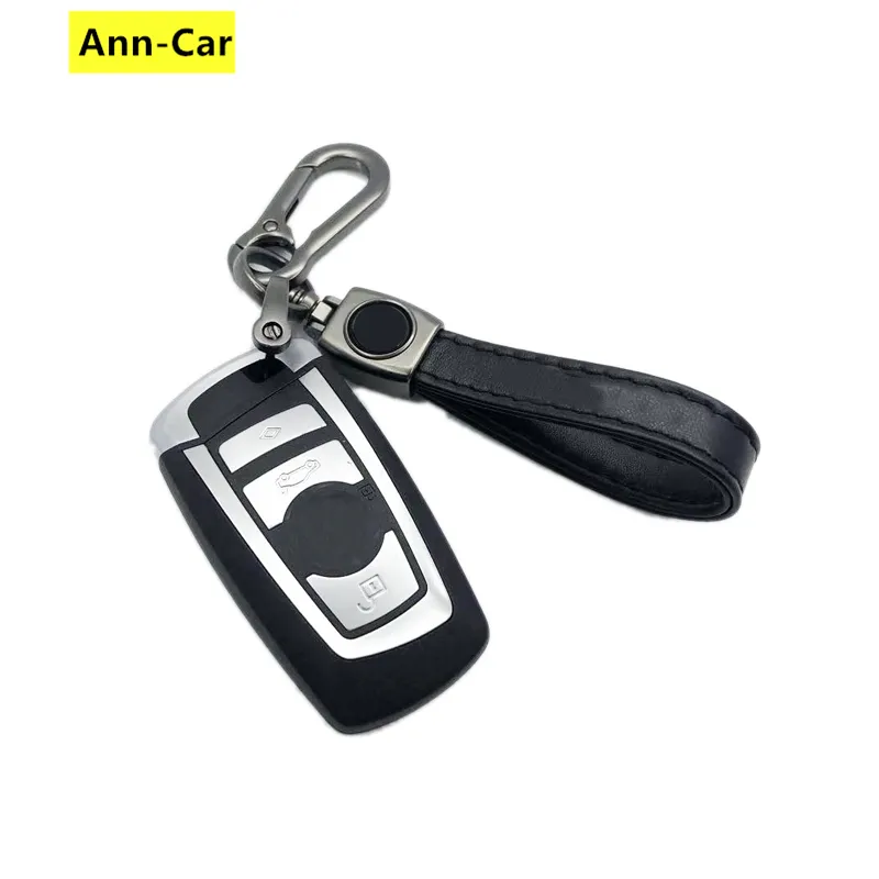 Ann-Car】Leather Metal Motorcycle Car Keychain Logo for Perodua