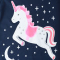 Pajamas for Kids Girl Unicorn Clothes Stars Pink Cute Cartoon Clothes Baby Glow in the Dark Long Sleeves Sleepwear Set 2-10 Years. 