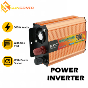 500W Solar Car Power Inverter DC 12V to AC 220V 50Hz Modified Sine Wave 1 USB Port 1 AC Socket with Safety Fuse