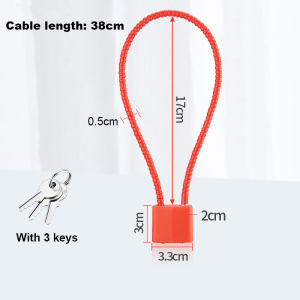 KIPRUN Cable Lock 38cm Luggage Wire Locks With 3 Keys Waterproof Zinc Alloy Padlock For Door Suitcase Bag Helmet Cabinet Locker