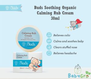 Buds Soothing Organic Calming Tummy Rub Cream 30ml