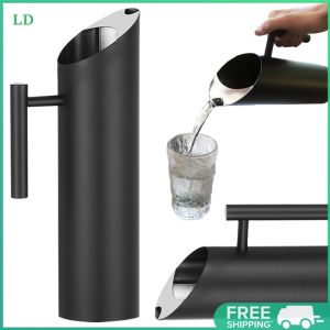 COD [Free Shipping] Stainless Steel Water Jug 2L for Cold Drinks with Leakproof Lid and Easy Pour Spout