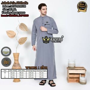BM - JUBAH GAMIS PRIA DEWASA AL KAFIE GRATIS PECI DAN TASBIH SIZE M L XL