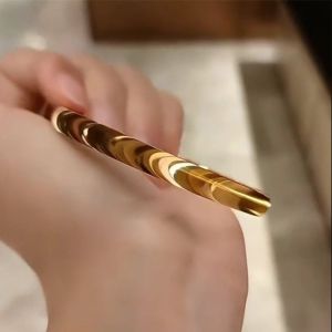 MODERNLUX Copper Cats Eye Bracelet Personalized Fashionable Jewelry Accessories  Simple Gold Bangle