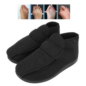 Banchugw 2023 Winter Extra Wide Width Adjustable Diabetic Boots warm comfortable velco Magic adjustable open toe boots Breathable upper Non-slip