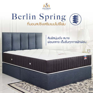 SOLOMON ที่นอนพร้อมเตียง รุ่น BERLIN ดีไซน์หรู เกรดนำเข้า ที่นอนเลือกได้ สปริง&ยางพารา ขนาด 3.5 / 5 / 6 ฟุต โซโลมัน โซโล่ ที่นอน - Lazada