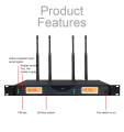 SHURE UR24D  เทรนด์ใหม่ ไมโครโฟนลอยไมโครโฟนคู่ไมโครโฟนไร้สายรับระยะทางไกล   ป้องกันการหอน, ตัวข้าวสาลีโลหะกระบะที่ดี. 