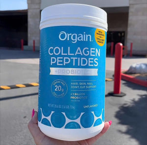 BỘT COLLAGEN  PEPTIDES  + PROBIOTICS ORGAIN 726G CỦA MỸ