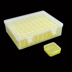IEFE5 Plastic Jewelry Storage Case DIY Multiple Grid Bracelet Display Organizer Practical Easy To Use Clear Beads Storage Box Jewelry Accessories