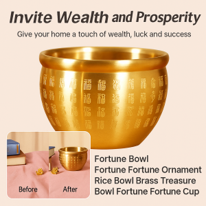 Jubilee Bowl Crystal Decoration Handmade Mushroom Fortune Ornament Attract Wealth and Prosperity