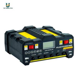 12V 24V Automotive Battery Trickle Maintainer with LCD Display Automatic Smart Car Battery Charger Battery Maintainer Trickle Charger for Car Truck [Ueb Flagship Store]
