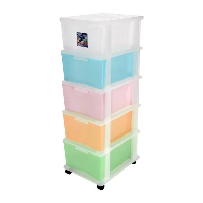Algo Storage Home Organization Free Stocker Drawer With Wheels 5 Tier