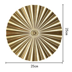 FDO0009 Portable Light luxury Easy to Use Wall Decor Irregular Round Bedside Hanging Straight  Wavy Unique Design Background Sofa Ornaments Wall Ornaments Disc Wall Pendants