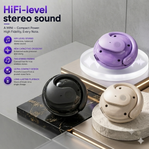BNT: B Wireless Bluetooth Earphone BY01 Type Noise Reduction Touch Control Spherical OWS Earphone Ear-hanging