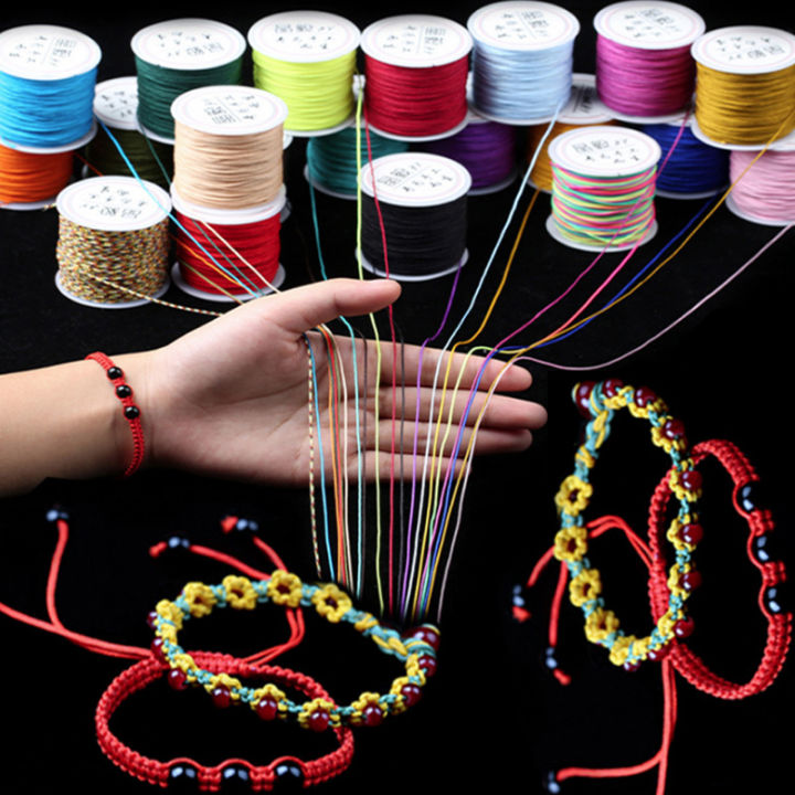 0.8mm 20M/Roll Nylon Cord Beading Threads for Bracelets DIY Making