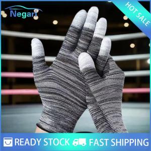 NG Motor✨ COD ✨ Car 12 Pairs Car Vinyl Wrap Gloves Polyester PU Coated Fingertip Anti-Static Gloves Dust-Free Window Tint Working Gloves