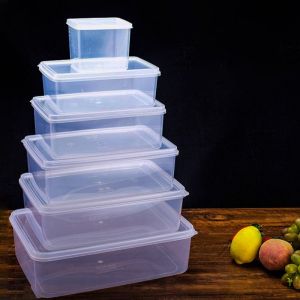 MUMU Multifunctional Transparent Storag Box Rectangular Resuable Kitchen Storage Box Food Grade Food Sealed Case Kitchen Organizer
