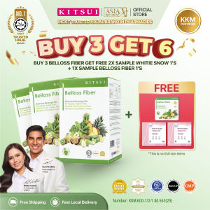 [BUY 3 GET 6] KITSUI Belloss x3 [FREE 2x Whitie Snow 1s + 1x Belloss Fiber 1s] Supplement | Halal | Minuman Serat Botani Buah (Nenas Apple & Pir) Penghadaman Lebih Lancar