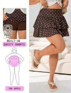 BB...Summernew arrival polka dot cake pleated chiffon skirt womens short skirt high waist a-line skirt petites outfit 2026