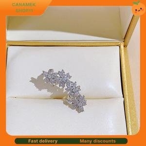 ❣️❣️❣️ 1Pcs Trendy Simple Zircon Flowers Ear Clip Earring Without For Women Sparkling Ear Cuff Clip Party Wedding Jewelry Gifts