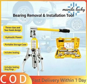 Heavy Duty 3 Jaw Hydraulic Gear Puller Hydraulic Bearing Puller Wheel Gear Bearing Removal Pulling Tool for Auto Repair Machinery Maintenance