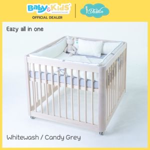 🎈Folding Bed เตียงเด็กพับเก็บได้ 🎈Idawin ฺBed Eazy All in one เตียงเด็ก เตียงนอนเด็ก คอกเด็ก ที่นอนเด็กทารก ที่นอนเด็กแรกเกิด เตียงเด็กพับได้  แรกเกิด-4ปี ขนาด104x104x86cm