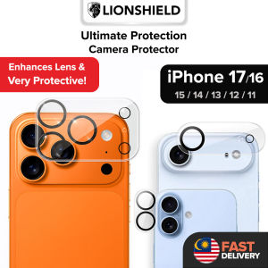 LionShield iPhone 17 Pro Max / 17 Pro / 17 / 17 Air / 16 Pro Max/15/14/13/12/11 Plus Mini Camera Protector Lens Cover (Tempered Glass)