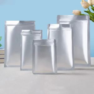 WENTIVV 50Pcs Aluminum Foil Food Self-sealed Bag Upright Moisture-proof Food Repackaging Bag Multifunctional Thickened Tea Storage Pouches Cereals