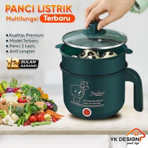 【daydream168】Panci Listrik Multifungsi Free kukusan / Steamer Stainless Lapis Keramik Teflon cooking pot