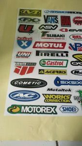 STIKER SPONSOR RACING SATU LEMBAR ISI 29 PCS