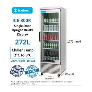 ICEBERG Drinks Upright Display Commercial Chiller [Deliver in 2 Days]