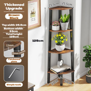 XUXU Corner Bookshelf Storage Rack Corner Display Rack Simple Wall Bracket Waterproof Moisture-proof Rak Buku Rak Barang Kelembaban Tahan Air 置物架客厅