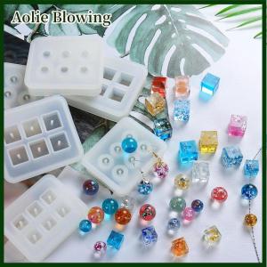 Aolie Rectangle Silicone Mould Square Bead Ball 6 Holes DIY Epoxy Jewelry Pendant Mold