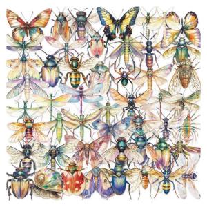 50 Sheets Retro Sticker Côn Trùng Màu Nước Sticker Sticker nhãn dán phần thưởng nhãn dán graffiti Hình dán trang trí Cho Tạp Chí