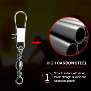 30pcs Fishing Line Connector Bucket Rotating Ring Interlocking Stainless Steel Pin Bearing Swivel