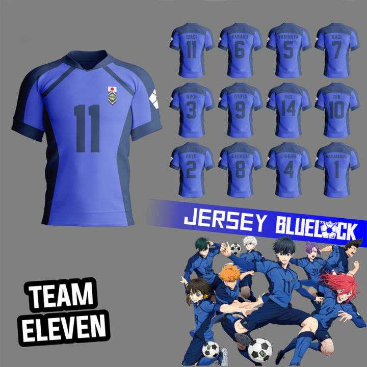 LZ59 Rt Jersey อะนิเมะคอสเพลย์ Blue Lock ทีม Eleven Chigiri Hyoma ...