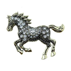 Thanh lịch cưỡi ngựa trâm cài phủ men với giọng chân kim loại quần áo thời trang phụ kiện cho hàng ngày accessorizing