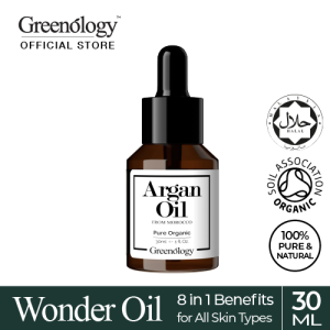 Greenology Natural Pure Organic Argan Oil | Dry Skin · Acne · Wrinkles · Dry Scalp · Face Oil · Body Oil