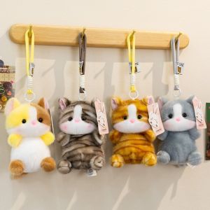 【Ready Stock&COD】 Plush Keychain Stuffed Kitten 15cm Fluffy Bag Charm Kawaii Mini Bag Pendant for Bag Decoration